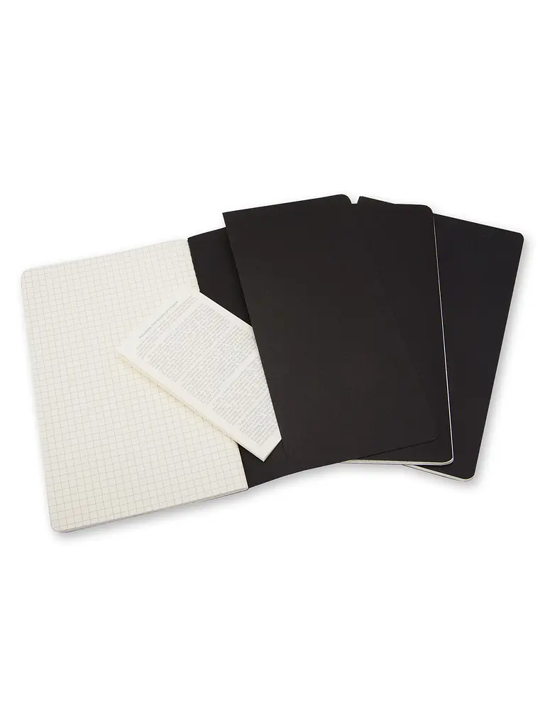 Записник Moleskine Cahier кишеньковий, Клітина Чорний (QP312) - фото 4