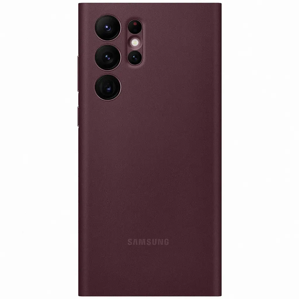 Оригінальний чохол-книжка Samsung Smart Clear View Cover для Galaxy S22 Ultra (S908) Burgundy EF-ZS908CEEGRU - фото 5