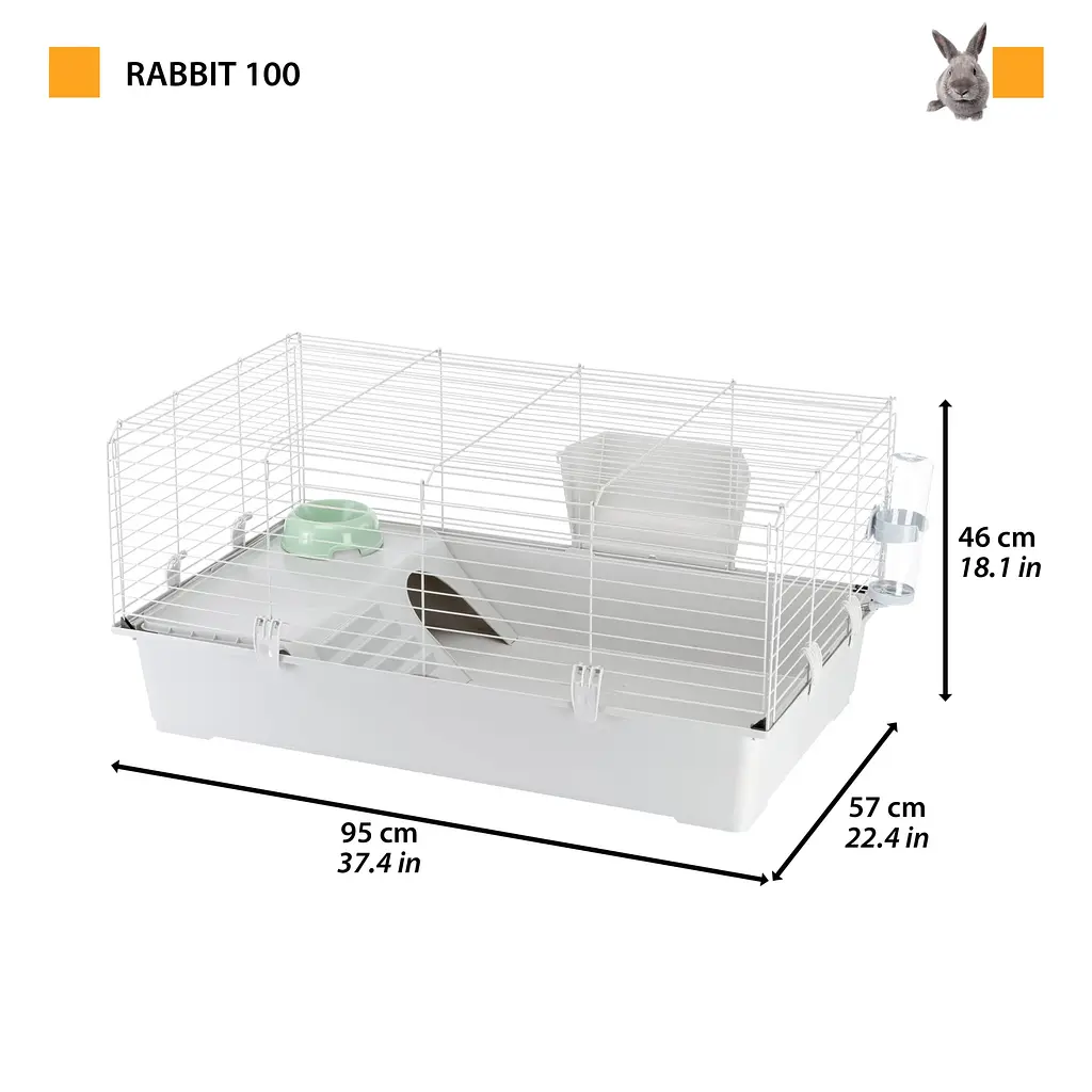 Клітка Ferplast Rabbit 100 для кроликів та морських свинок в індивідуальні упаковці - фото 2