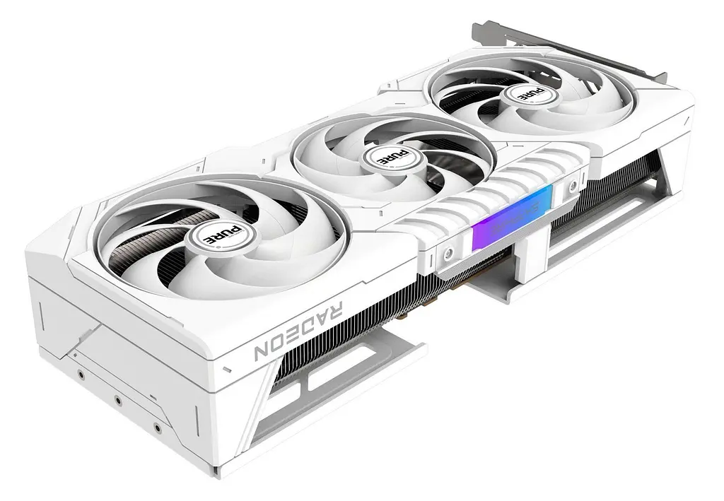 Відеокарта Radeon RX 9070 XT, Sapphire, PURE (White Edition), 16Gb GDDR6, 256-bit, 2xHDMI/2xDP, 3010/20000 MHz, 2x8-pin (11348-02-20G) - фото 4