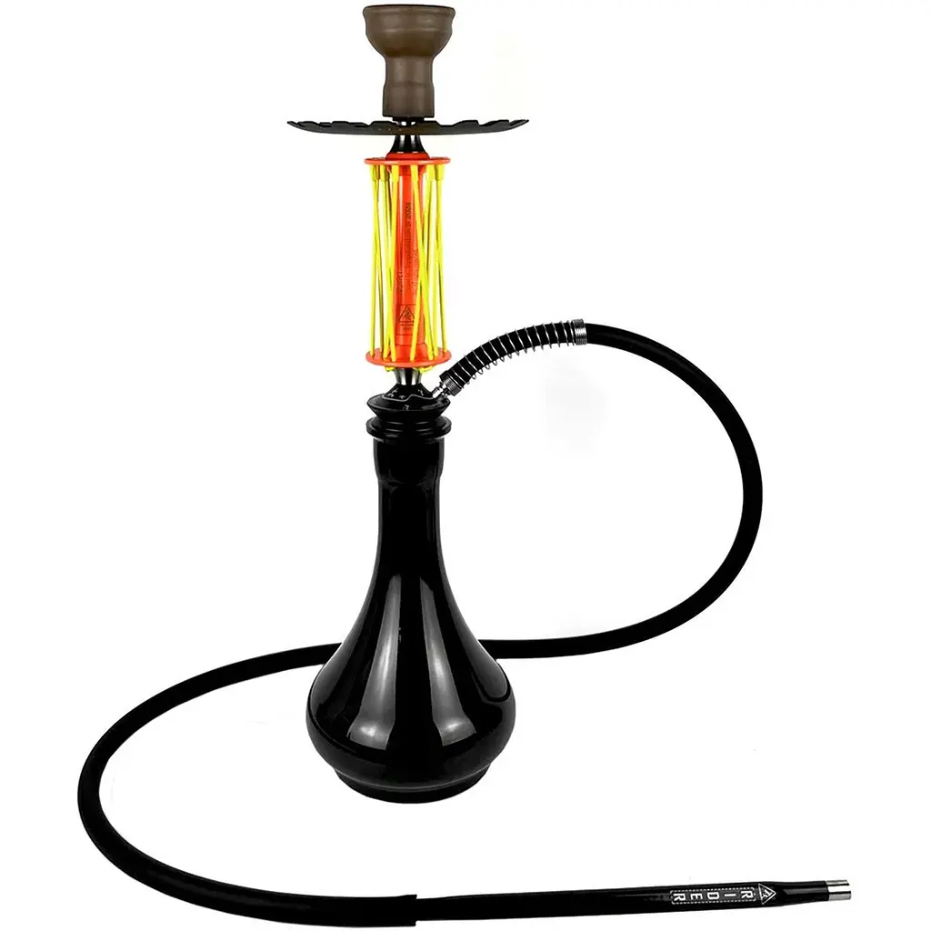 Кальян Trumpet Hookah Rider W-40 Yellow-Orange (колба Drop Black) - фото 2