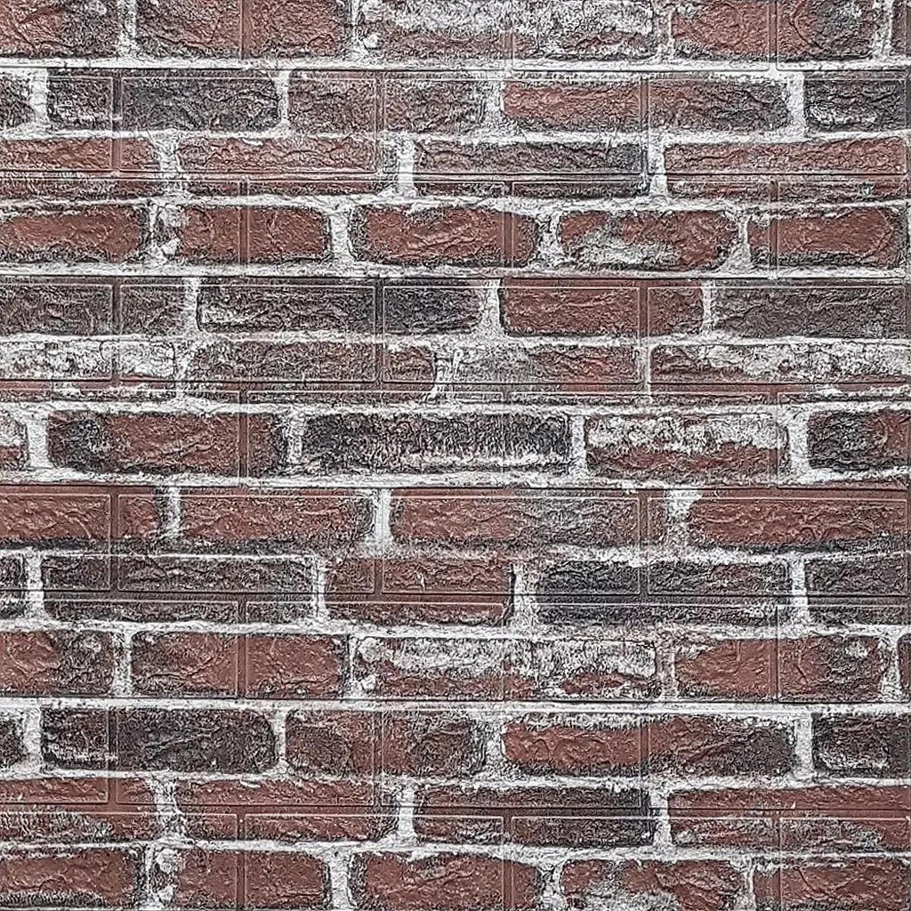 Самоклейка декоративна 3D панель 3D Loft під червону катеринославську цеглу в рулоні 20 м 20000x700x3мм - фото 7