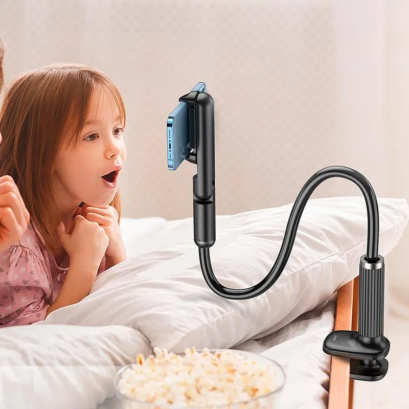 Тримач-гнучка штанга на затискачі Hoco HD4 Seaview mobile phone lazy holder чорний - фото 4