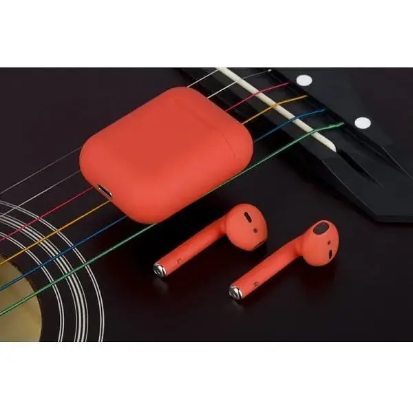 Bluetooth-гарнитура 2E AirPods TWS i12 orange - фото 2