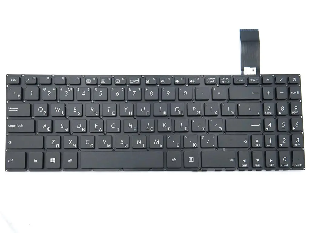 Клавіатура для ASUS FX570UD, FX570Z, FX570ZD, FX570U, X570U, X570UD, X570ZD, X570D, K570U, K570UD, K570Z, K570ZD (UA Black) - фото 3