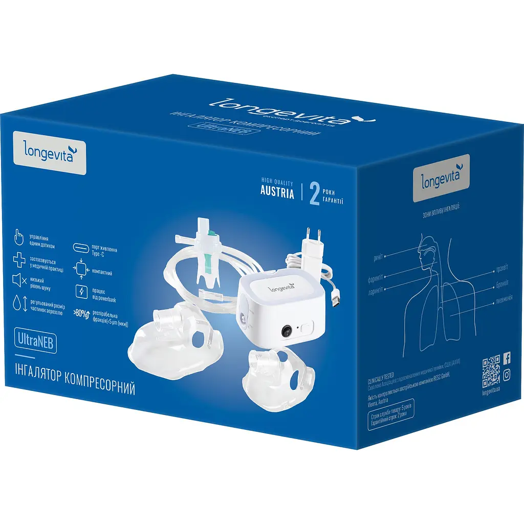 Ингалятор Longevita UltraNEB компрессорный (UltraNEB) - фото 10