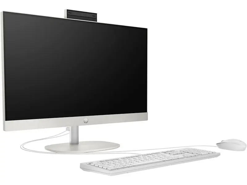 Комп'ютер персональний HP моноблок 240-G10 23.8 'FHD IPS AG Intel N300 8GB F512GB UMA WiFi кл+м 3р Win11P білий (936J0EA) - фото 2