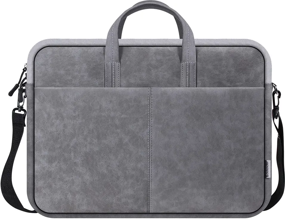 Сумка для ноутбука 15.6" Defender Solid, Grey, екошкіра, 410х310х40 мм (26088) - фото 2