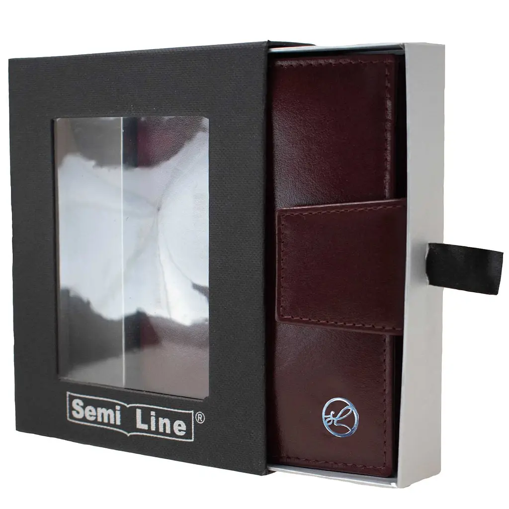 Гаманець жіночий шкіряний Semi Line RFID Dark Red (P8261-2) - фото 4