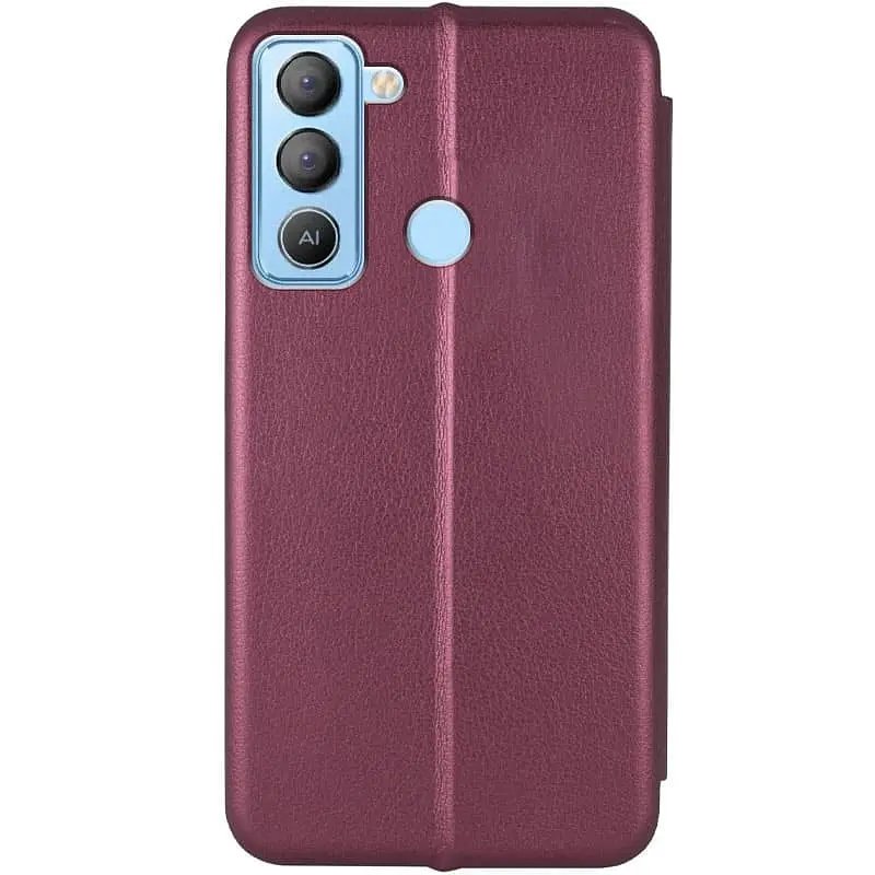 Шкіряний чохол-книжка Epik Classy для Tecno Pop 5 LTE Бордовий - фото 2