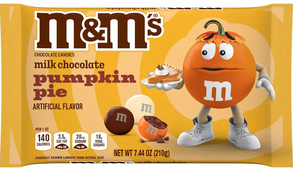 Драже M&M's Halloween Milk Chocolate Pumpkin Pie Candy 210 г
