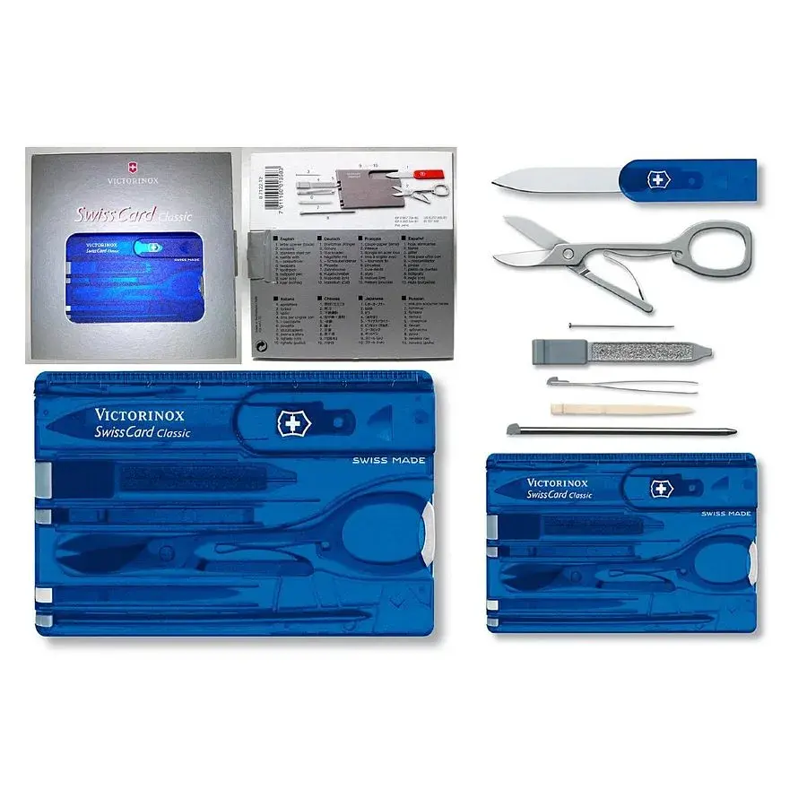 Ніж Victorinox SwissCard Transparent Blue (0.7122.T2) - фото 3