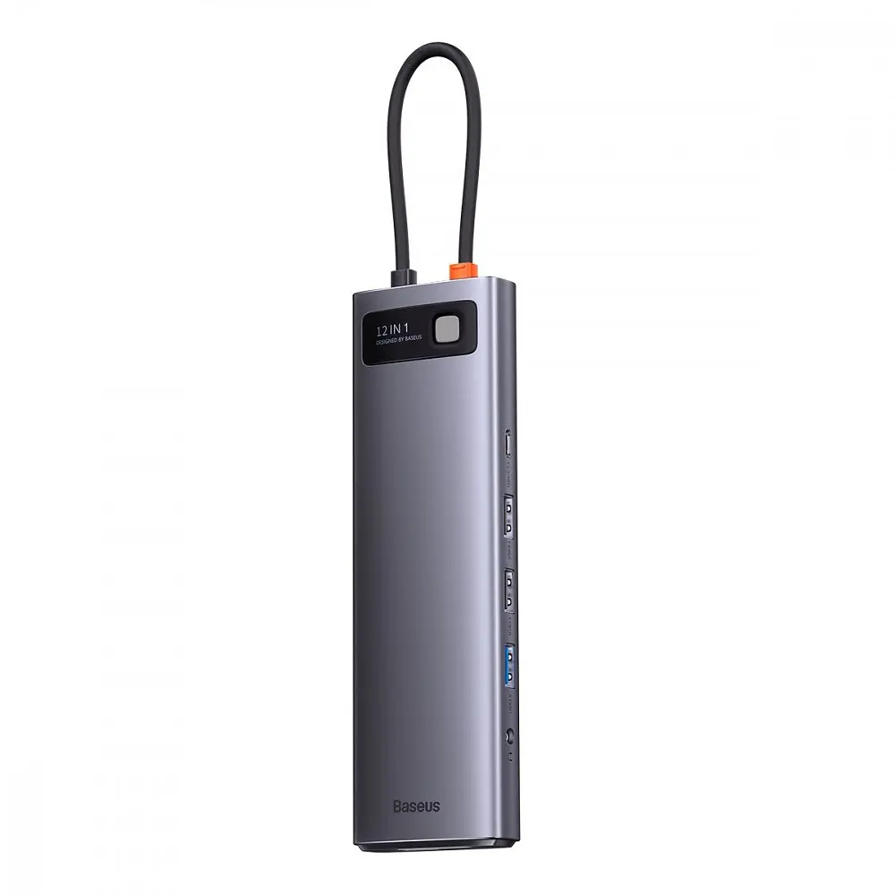 USB-Хаб Baseus Metal Gleam Series 12-in-1 (Type-C to HDMI+USB3.1*2+USB3.0*2+Type-C 3.1+PD+RJ45+SD/TF - фото 4