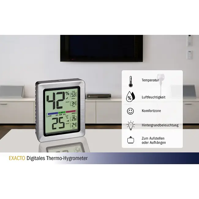 Термогігрометр високоточний з функцією калібрування TFA Exacto 30504754 - фото 3