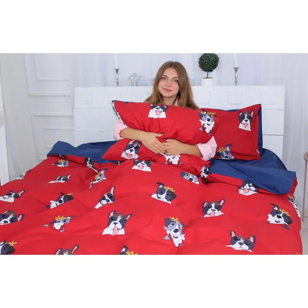 Постільна білизна MirSon Бязь Ranforce Elite 17-0568 Kings of dogs 143х210 (2200004665580) - фото 4