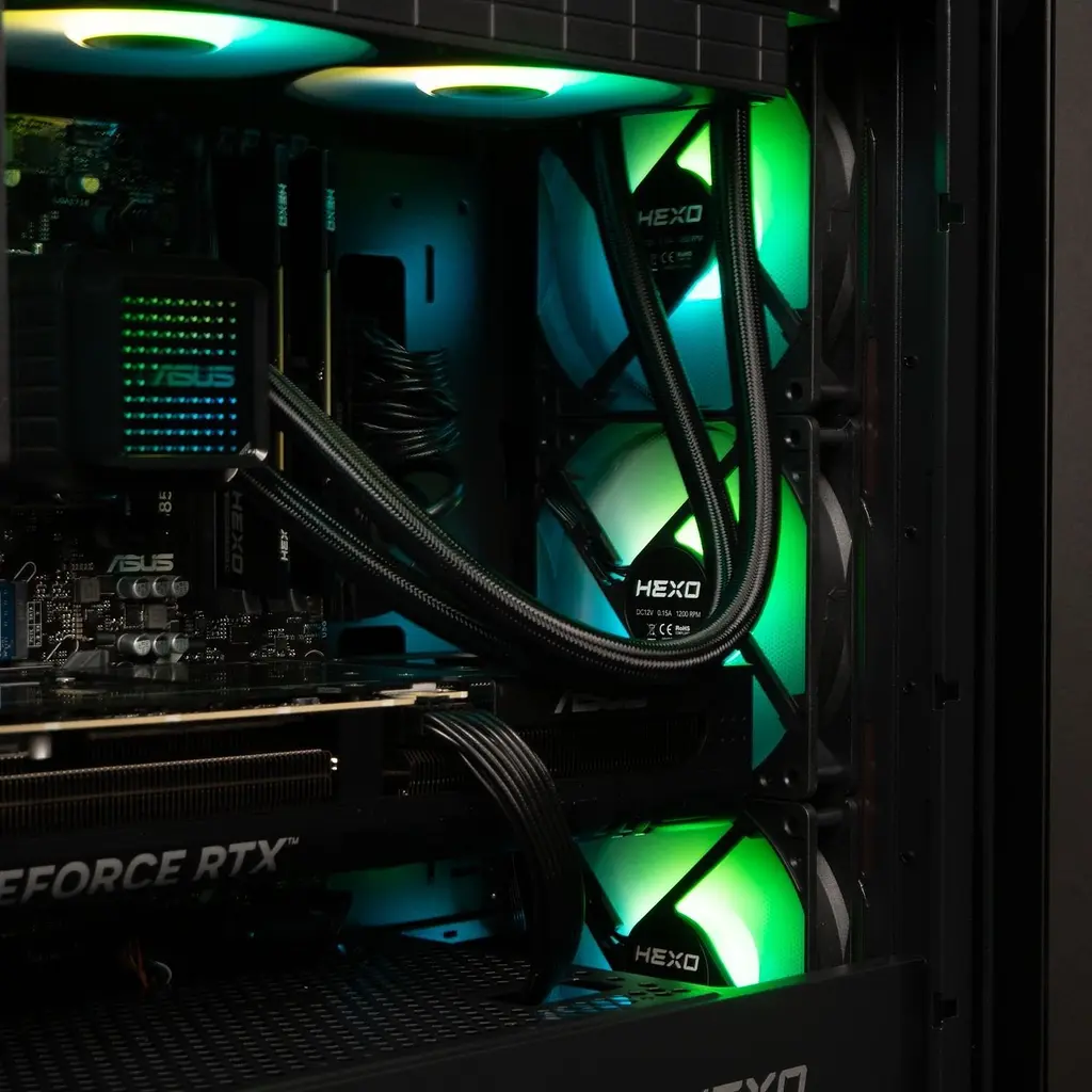 Комп'ютер HEXO Gaming TwinFront Pro (HGP-B850TF780X3DN508-D532S1TBK) Black / AMD Ryzen 7 7800X3D (4.2–5.0), 8 ядер / NVIDIA GeForce RTX 5080 / 32 ГБ (DDR5) / 1024 ГБ (SSD) - фото 10