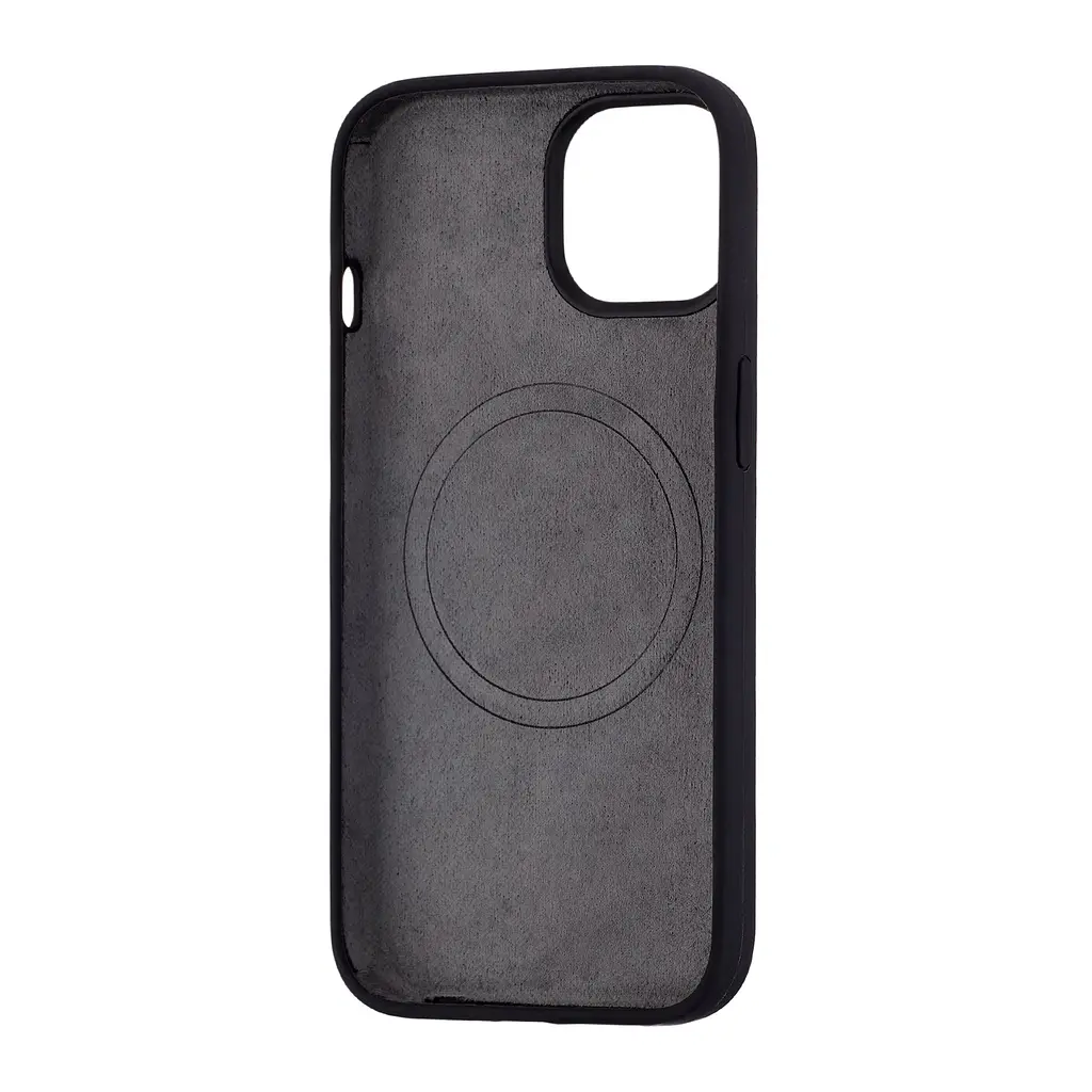 Чохол Silicone Case Full Cover with MagSafe iPhone 15 Black - фото 2