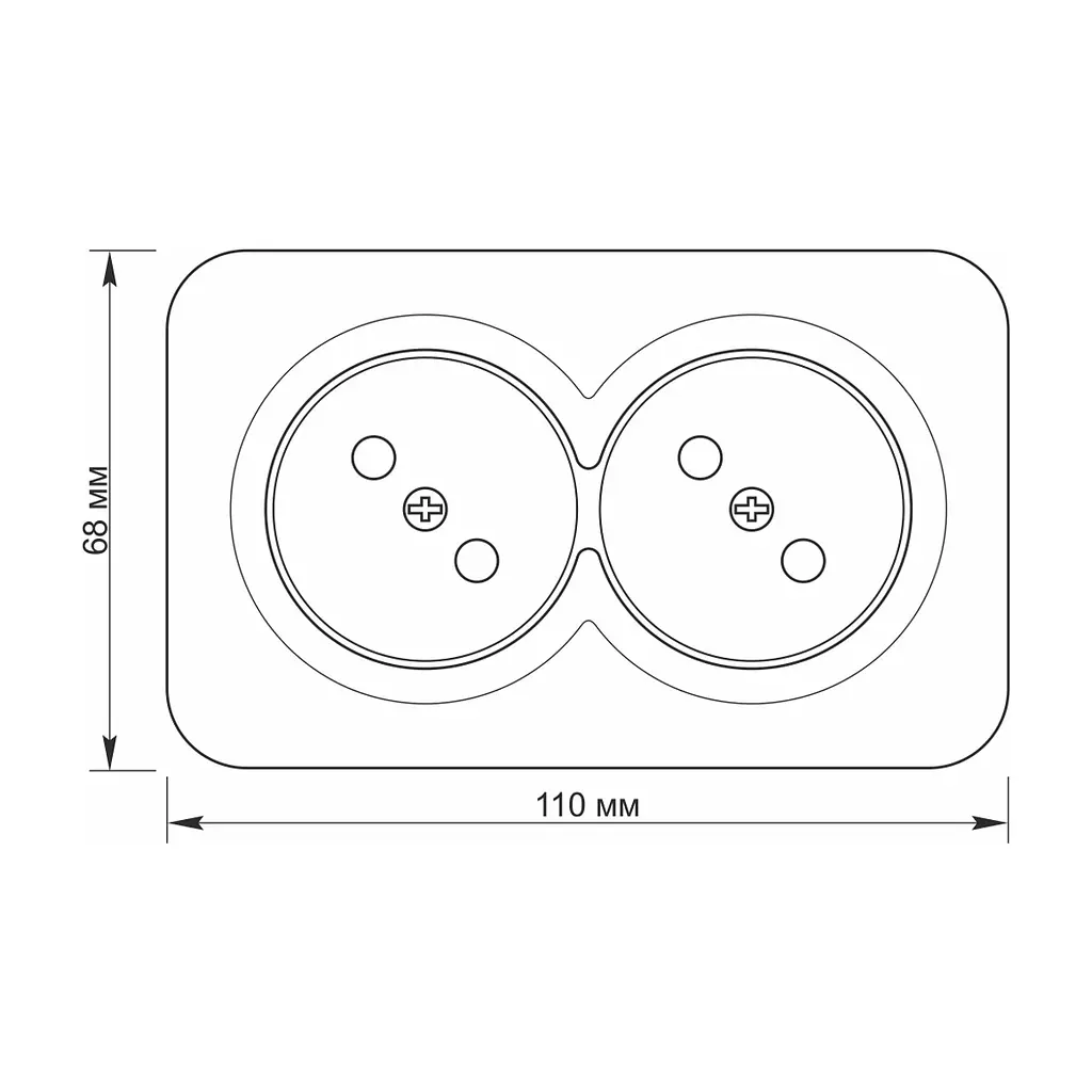 Розетка Videx BINERA IP20 зовнішня 2ая біла (VF-BNS22-W) - фото 4