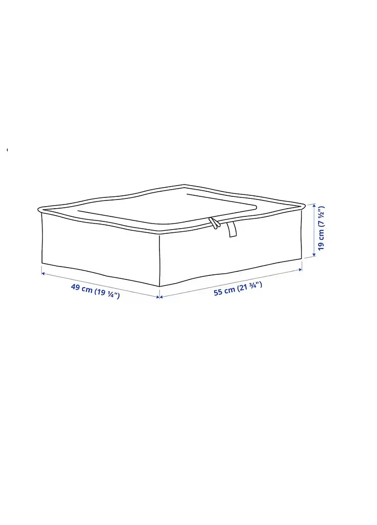 Органайзер для білизни IKEA 55×49×19 см складний білий/помаранчевий - фото 2