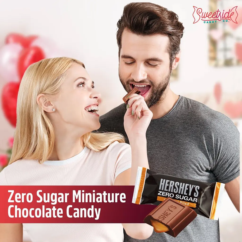 Шоколадні цукерки Hershey's Zero Sugar Caramel Filled Chocolate Candy з карамельною начинкою 144г - фото 6