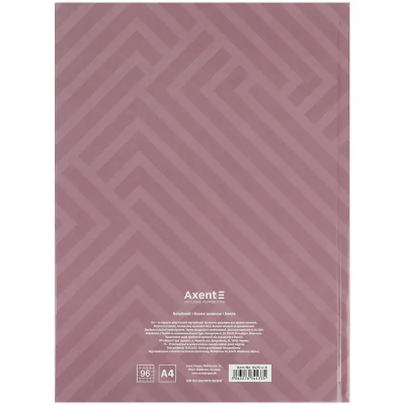 Книга записна Axent A4 Pattern, 96 аркушів, клітинка, рожева (8425-4-A) - фото 5