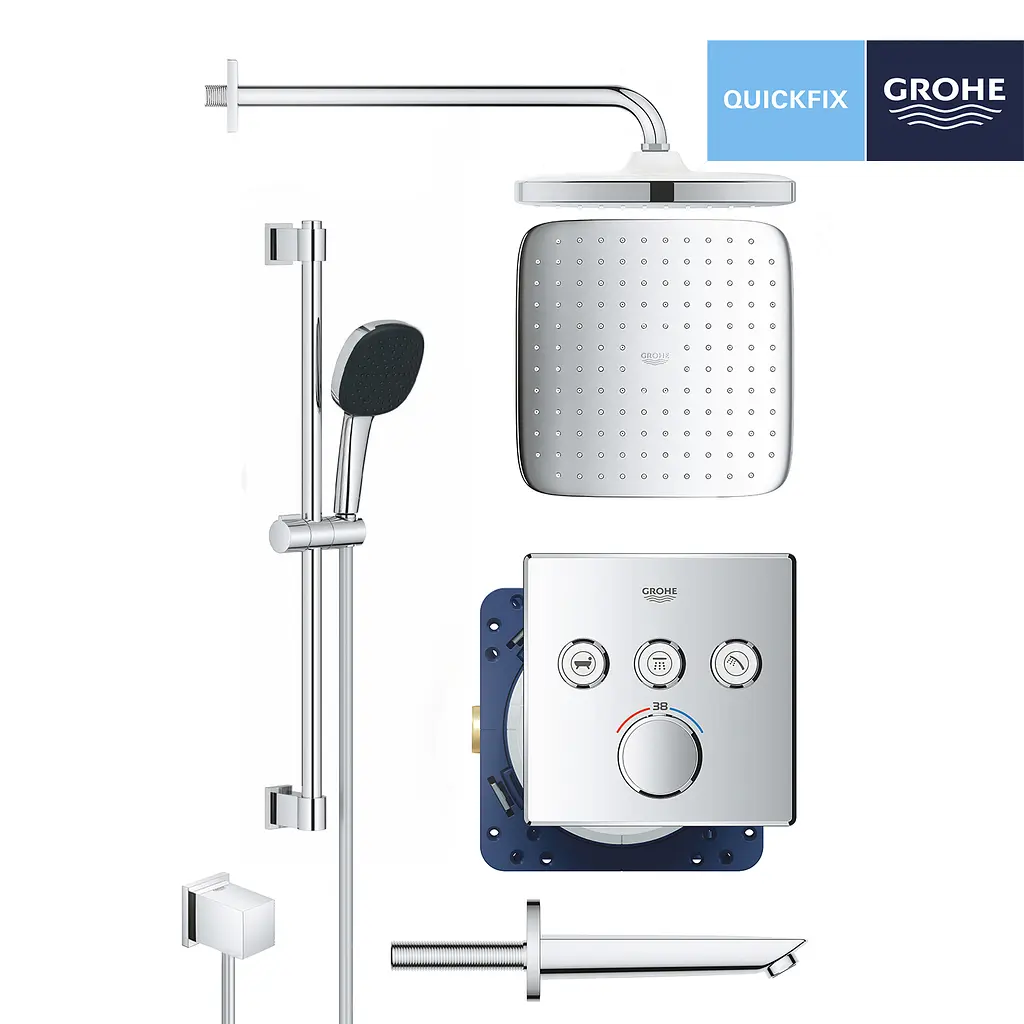 Душова система прихованого монтажу Grohe QuickFix Smartcontrol UA202801C3, Хром - фото 3