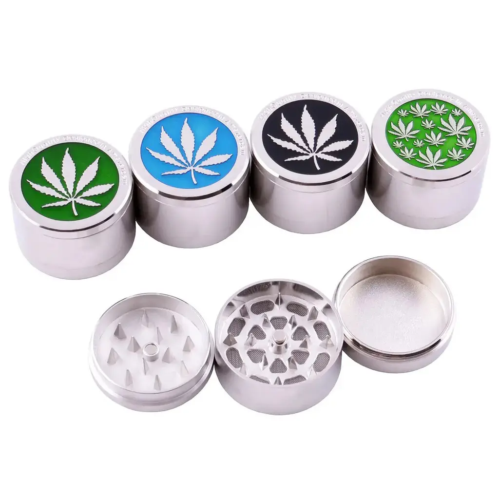 Гриндер для измельчения табака Ashtray HL-244 Конопля Green (10858) - фото 3