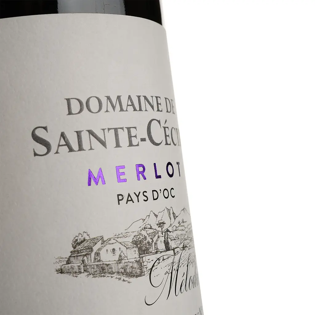 Вино Domaine de Sainte-Cecile Merlot Pays D'Oc красное сухое 0.75 л - фото 3