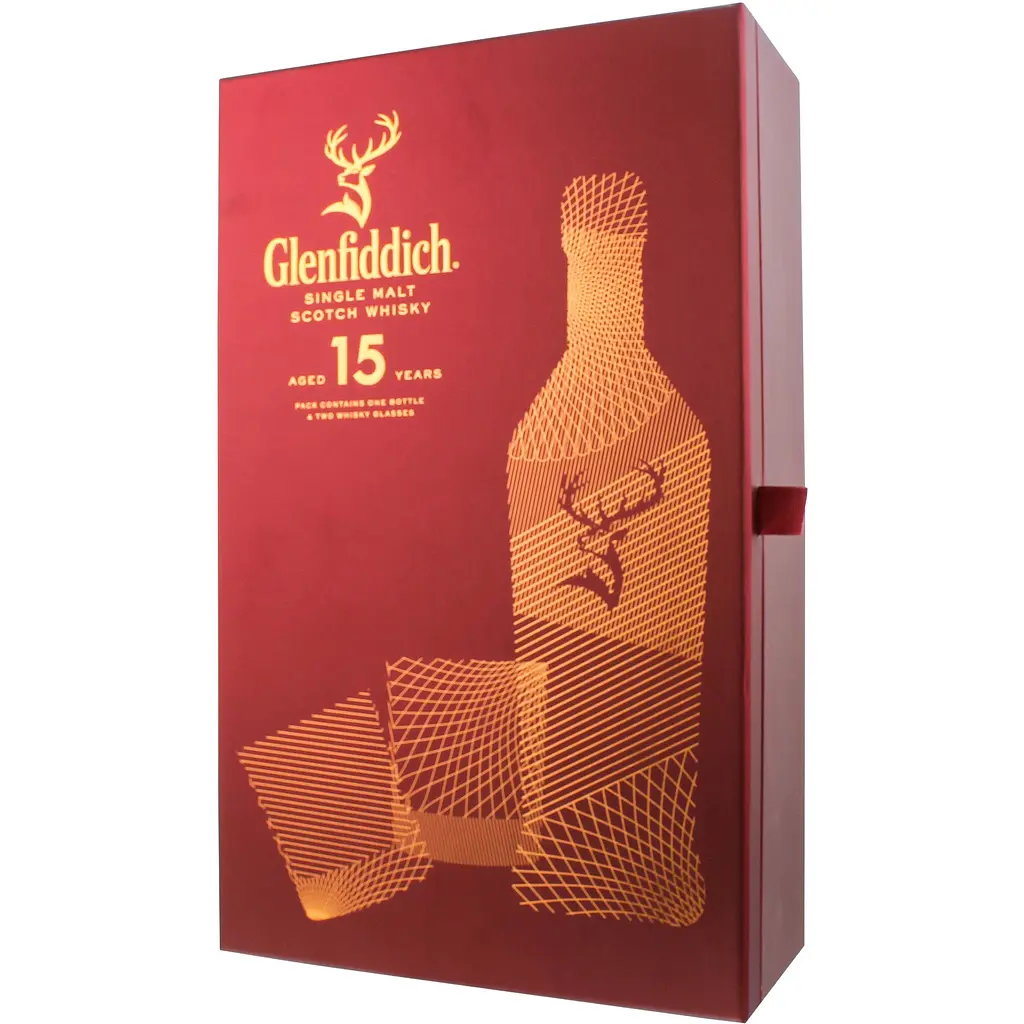 Віскі Glenfiddich 15 yo Single Malt Scotch Whisky 40% 0.7 л + 2 склянки - фото 4