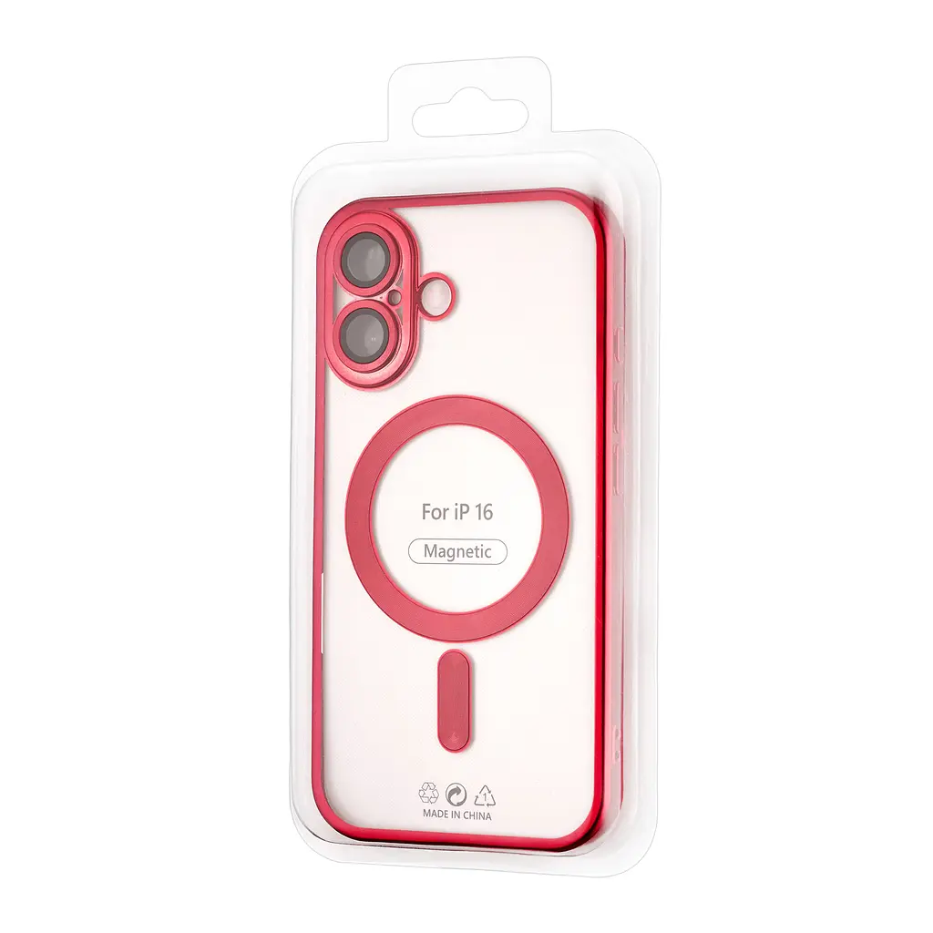 Чохол Ductil Metallic Edge with MagSafe (Protected Camera & Lens) iPhone 16 Red - фото 2