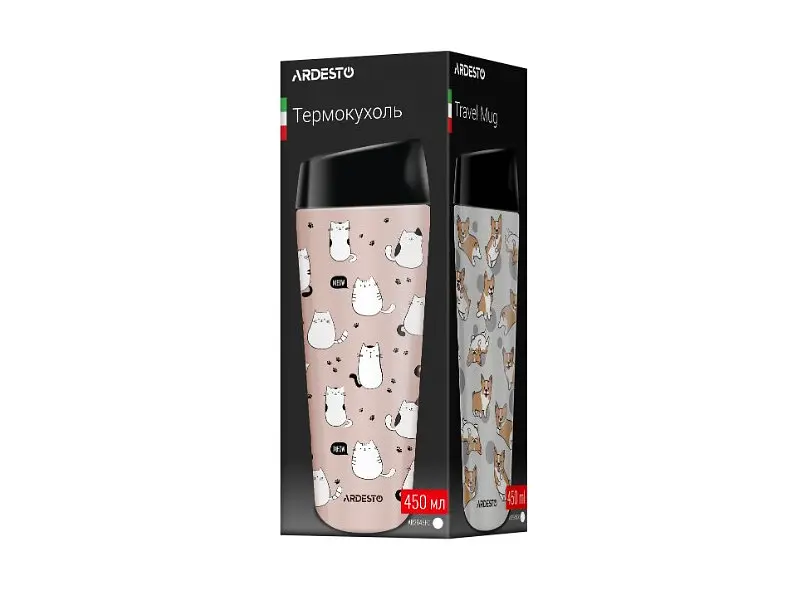 Термокухоль Ardesto Coffee Time Cats 450 мл (AR2645FC) - фото 4