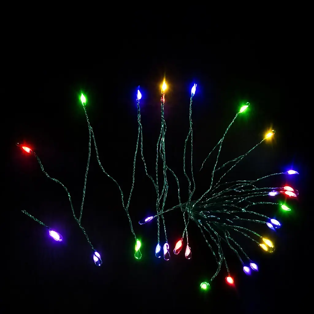 Гірлянда Кінський хвіст Мішура 960 LED 16 ниток 3 м зелена, мультиколор GarlandoPro D960L3MGML - фото 6