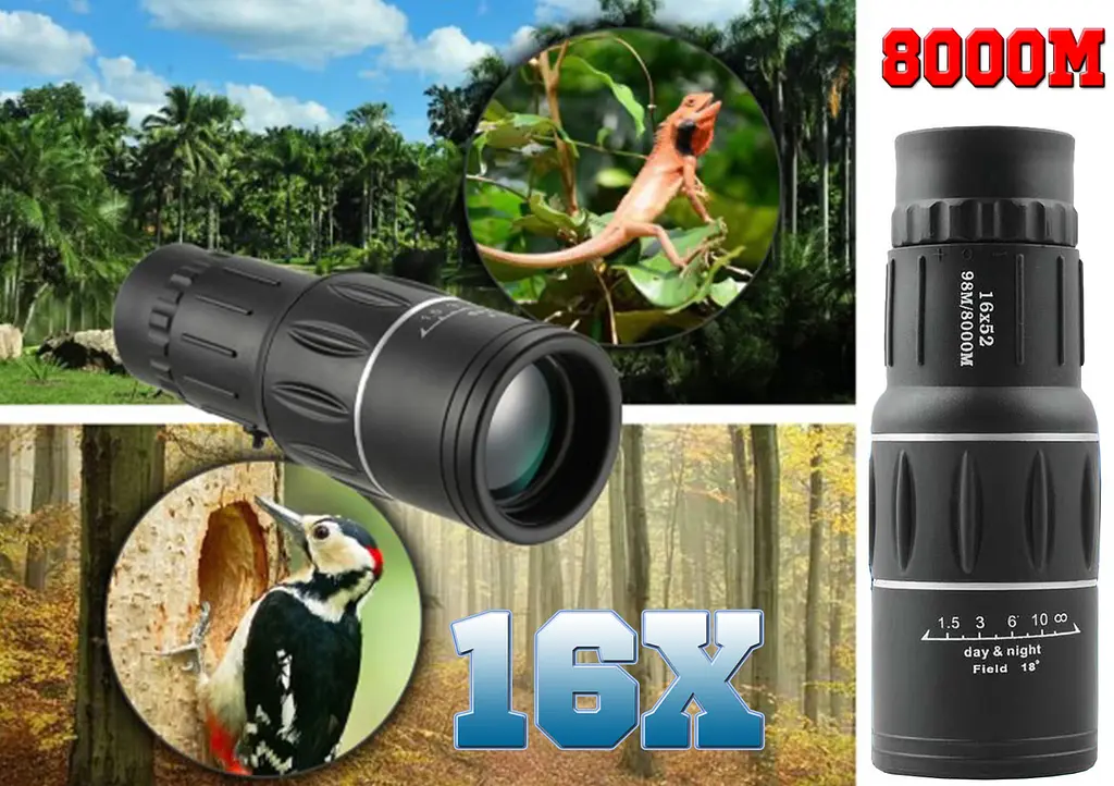 Монокуляр Bushnell 16x52 PowerView монокль, Бушнел, подзорная труба с чехлом - фото 8