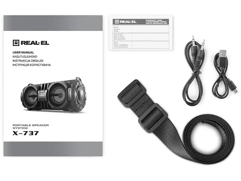 Портативна акустика REAL-EL X-737 Black (EL121600016) - фото 8