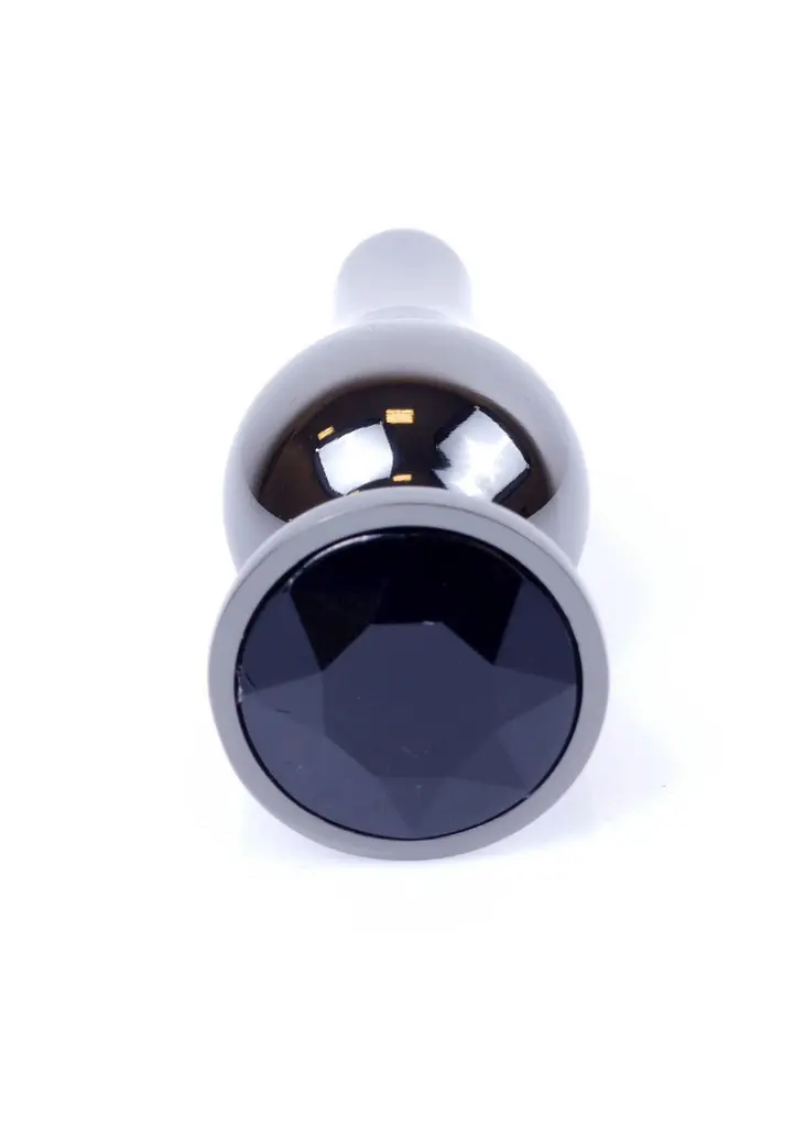 Анальна пробка - Jewellery Dark Silver BUTT PLUG- Black - фото 4