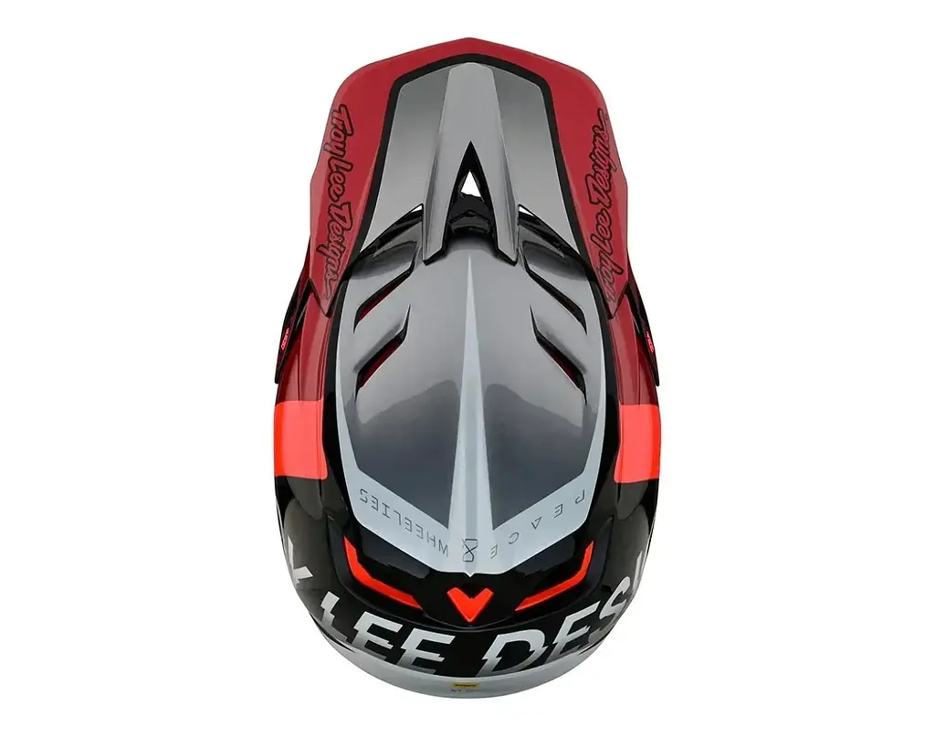 Велошолом Troy Lee Designs D4 Composite Helmet Qualifier Silver/Red XL (1106-140559035) - фото 4