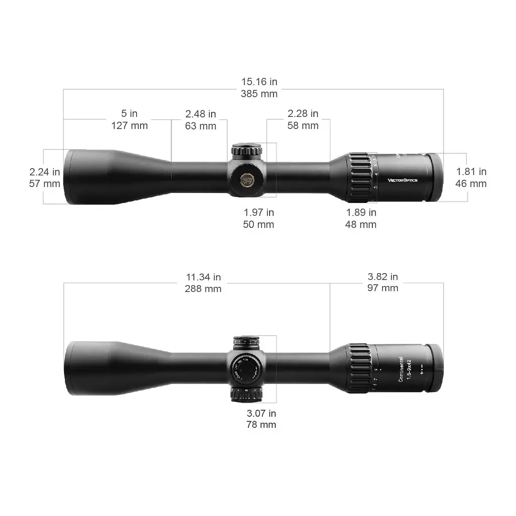 Оптический прицел Vector Optics Continental 1.5-9x42 (30 mm) illum. SFP - фото 10