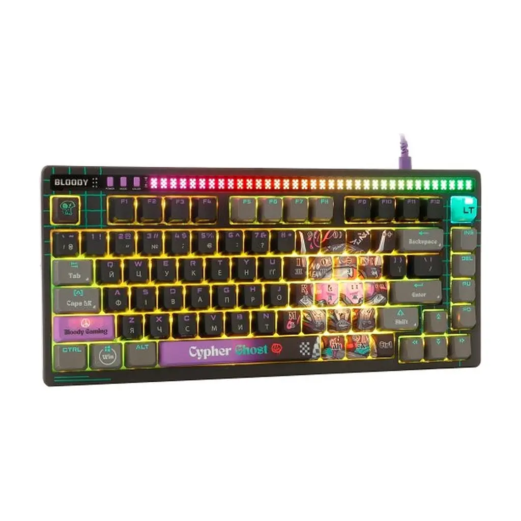 Клавіатура A4Tech AT75 RGB USB UA Cypher Ghost (4711421001830) - фото 6