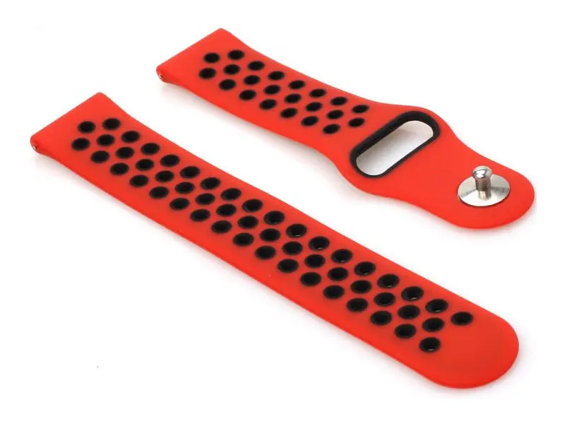 Ремінець BeCover Nike Style для Xiaomi Amazfit Bip / Bip Lite / Bip S Lite / GTR 42mm / GTS / TicWatch S2 / TicWatch E Red-Black (705709) - фото 3