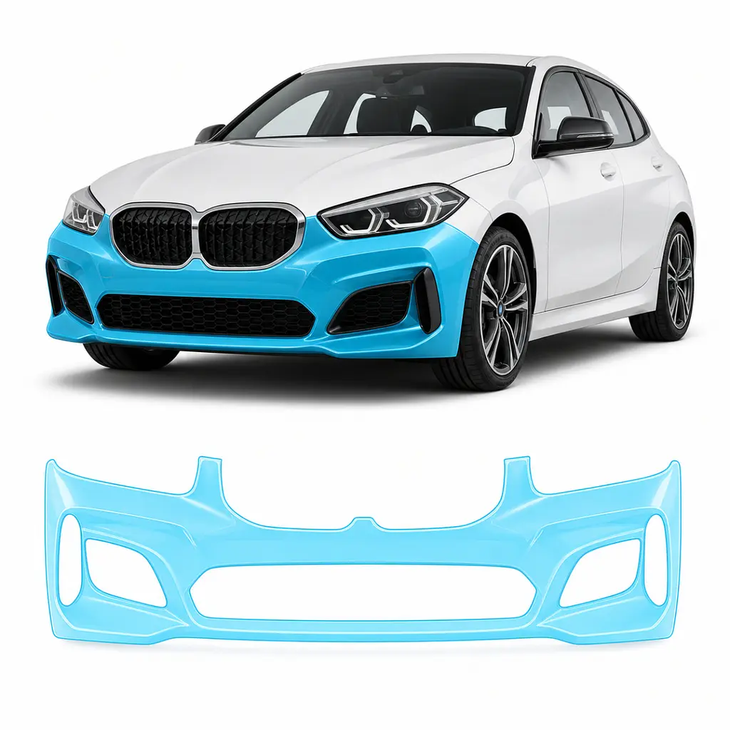 Антигравійна захисна бронеплівка за лекалами для BMW 1 Series F40 2019-2024 - передній бампер