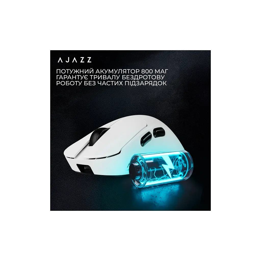 Мишка Ajazz AJ179 V2 MAX Wireless/Bluetooth/USB White (AJ179-V2-MAX-W) - фото 9