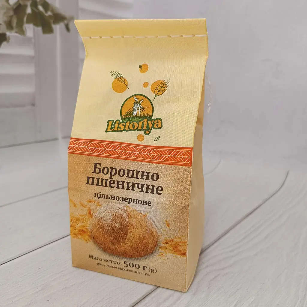 Борошно пшеничне цільнозернове ТМ Listoria, 500 г