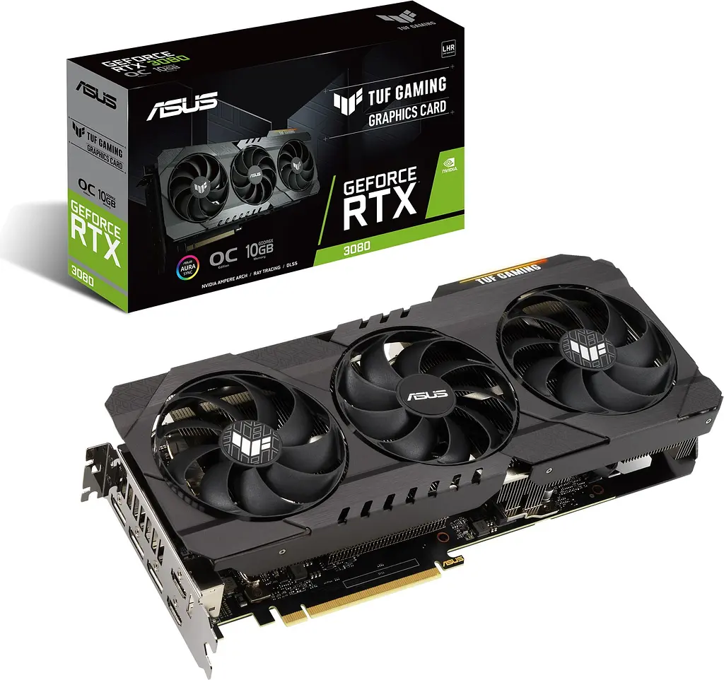 Відеокарта ASUS RTX 3080 10G TUF OC (TUF-RTX3080-O10G-GAMING) (GDDR6X, 320 bit, PCI-E v4.0 x16) Б/в - фото 4
