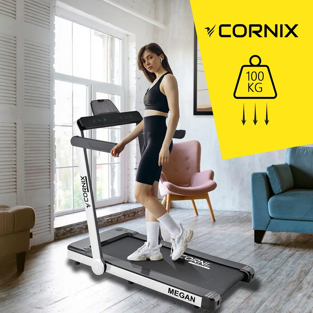 Беговая дорожка Cornix Megan White/Black - фото 6