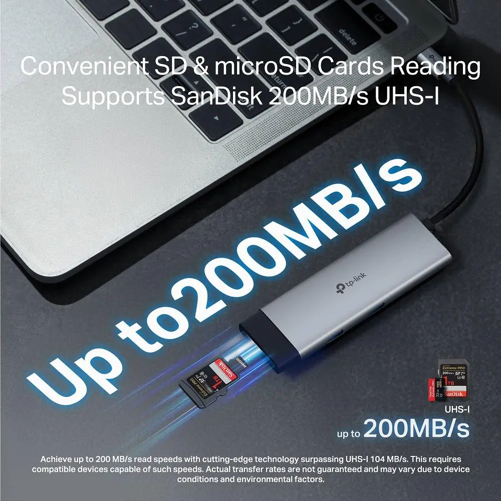 USB-Хаб TP-Link USB Type-C 7 в 1 (UH7020C) - фото 12