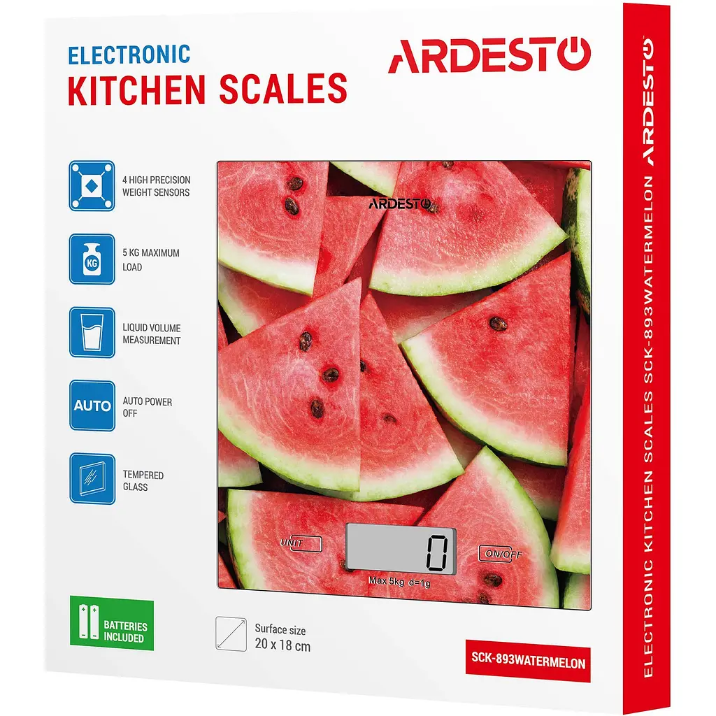 Весы кухонные Ardesto SCK-893WATERMELON [138196] - фото 5