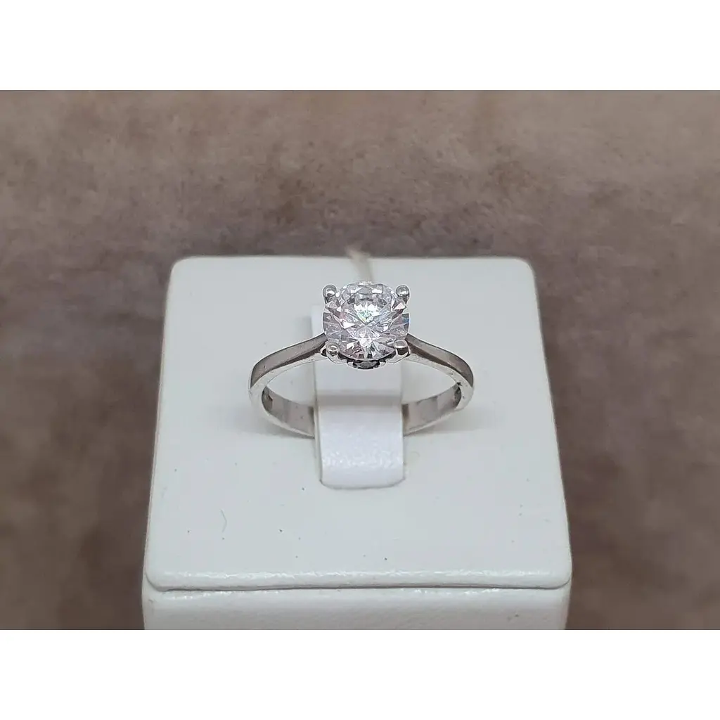 Срібне кільце Агні АЗУРІЯ з фіанітом. 1010/1Р-CZ 17,5 - фото 4