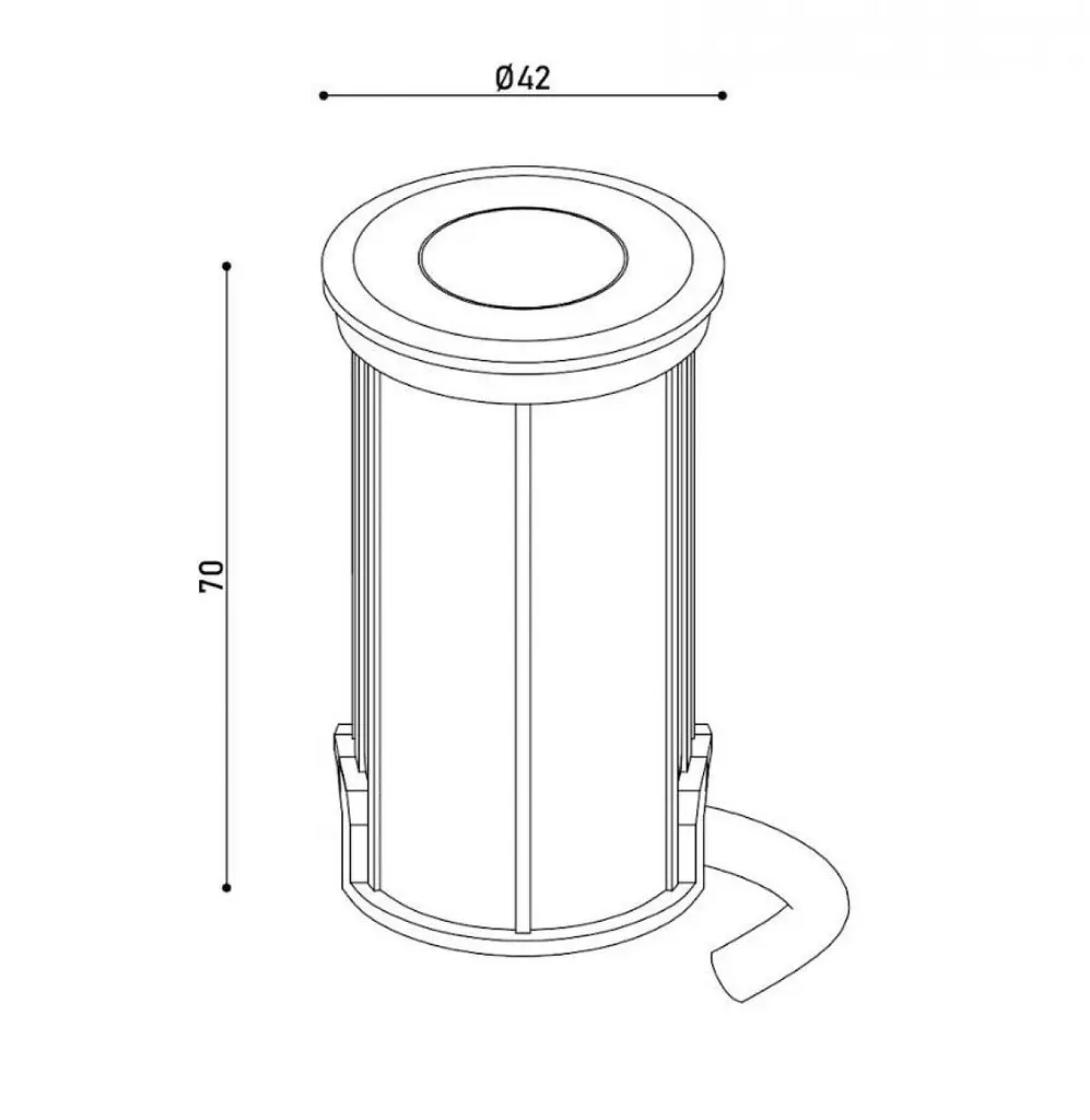 Светильник грунтовый KLOODI KDGL-ROD42 2W 3K 15D - фото 2
