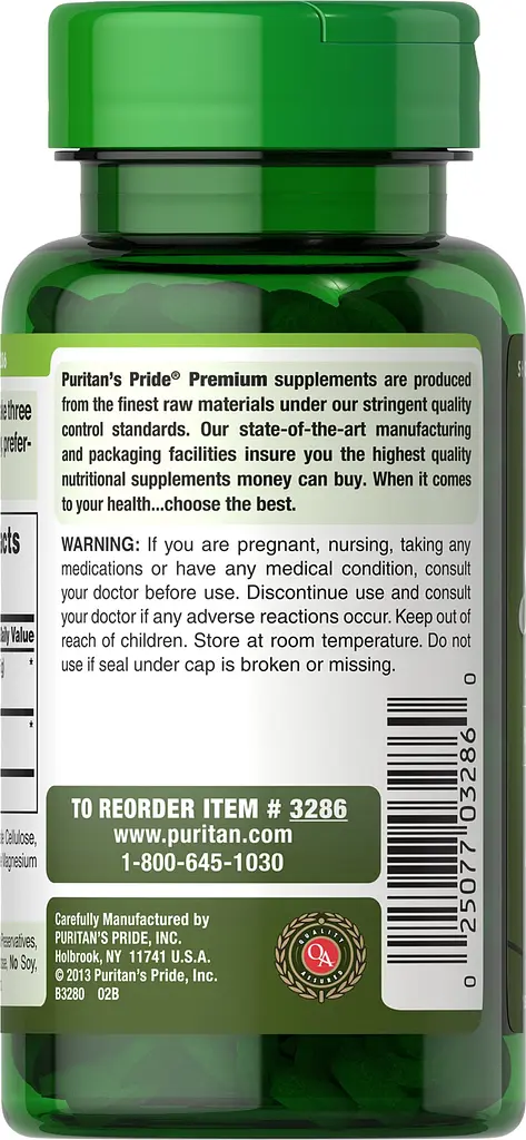 Натуральна добавка Puritan’s Pride Spirulina 500 mg 100 таблеток - фото 3