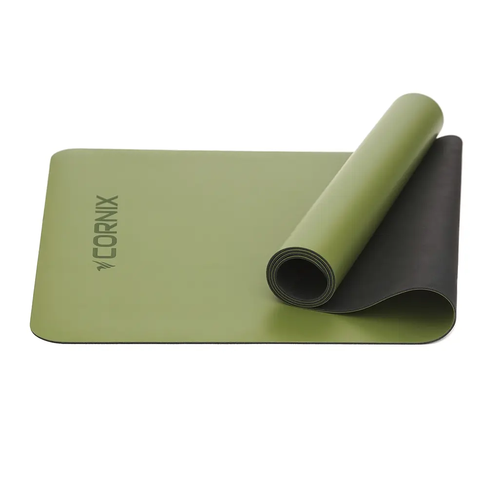 Килимок спортивний Cornix PU 183 x 68 x 0.4 см для йоги та фітнесу XR-0321 Green - фото 5